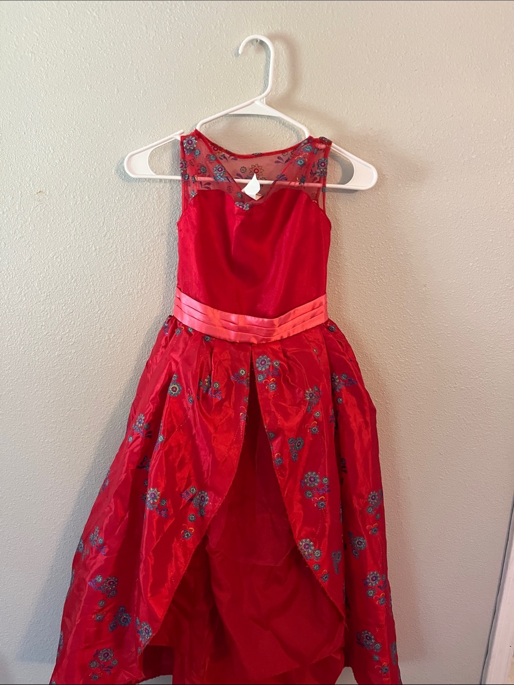 Disney Red Floral High-Low Party Dress